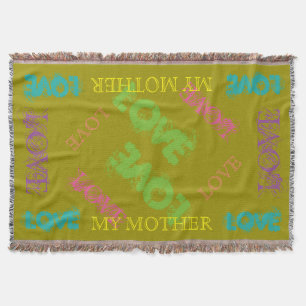Colourful My Mother Throw Blanket