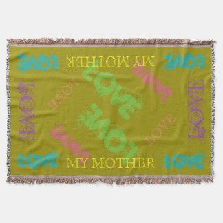 Colourful My Mother Throw Blanket