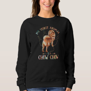 Colourful My Spirit Animal Is A Chow Chow Funny Pu Sweatshirt