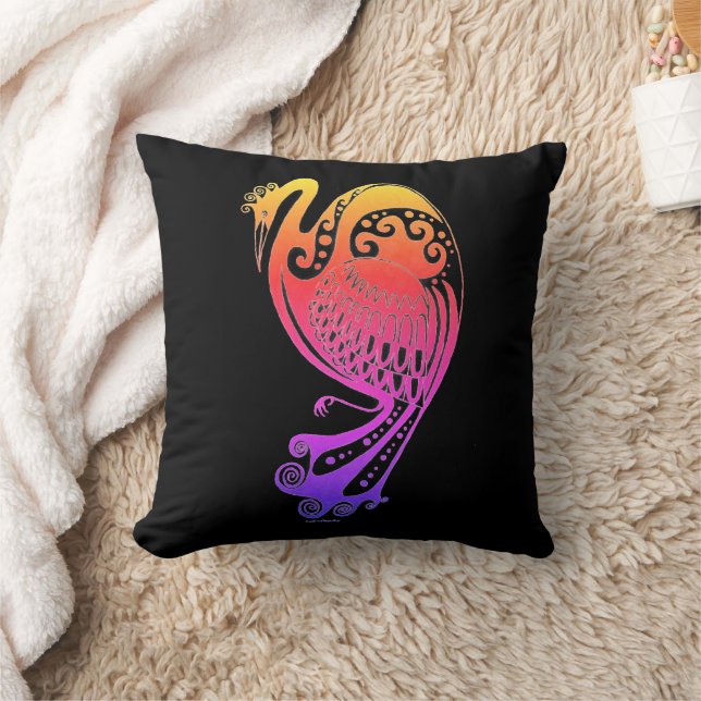 Colourful Mycenaean Greek Inspired Bird Pillow (Blanket)