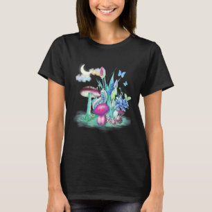 Colourful Mycology Mushrooms caterpillar Mushroom T-Shirt