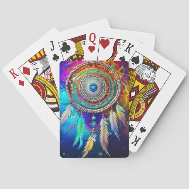 Colourful Mystical Dreamcatcher   Playing Cards (Back)