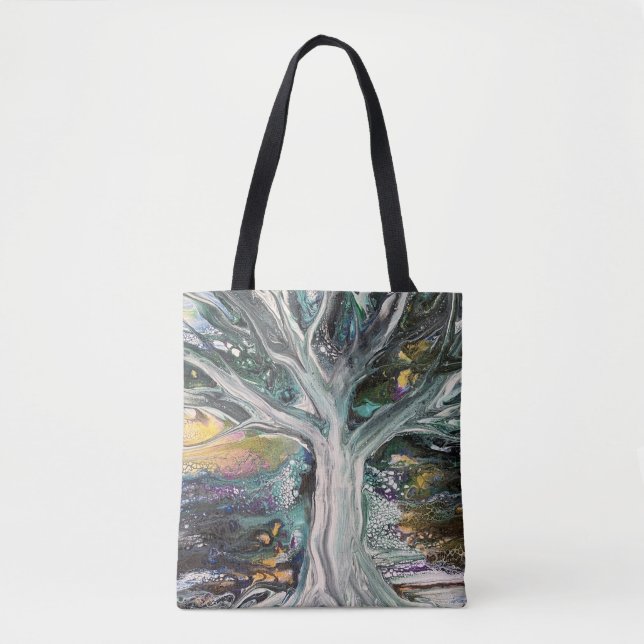 Colourful Mystical Tree Tote Bag (Front)