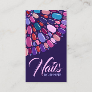 Colourful Nail Art Mandala - Appointment Business Card