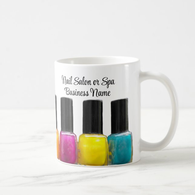 Colourful Nail Polish Bottles, Nail Salon Coffee Mug (Right)