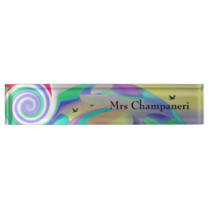 Colourful   nameplate