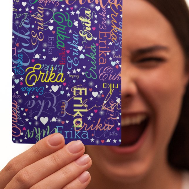 Colourful Names Cute Hearts and Stars  Playing Cards (Creator Uploaded)