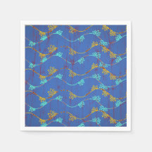 Colourful Napkin with African fabric pattern