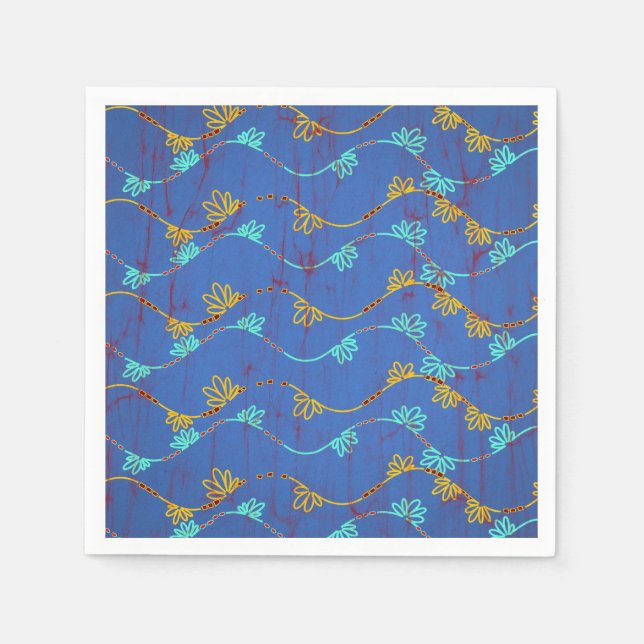 Colourful Napkin with African fabric pattern (Front)