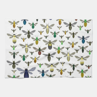 Colourful Native Bees Kitchen Towel