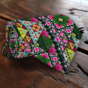 Colourful Nature Abstract Pattern Tie