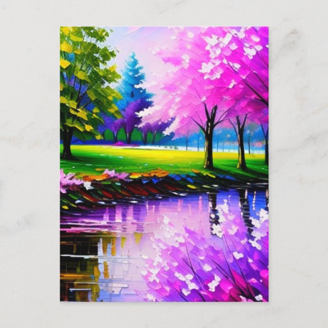 Colourful Nature Art  Postcard (Front)