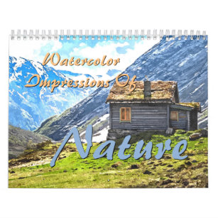 Colourful Nature Impressions Watercolor Paintings Calendar