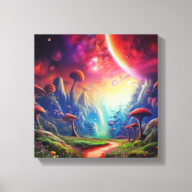 Colourful nature land canvas print (Front)