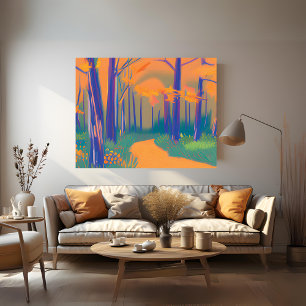 Colourful Nature Stretched Canvas Print 