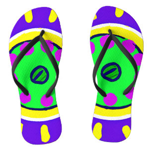 Colourful Nature's Palette Pattern Flip Flops