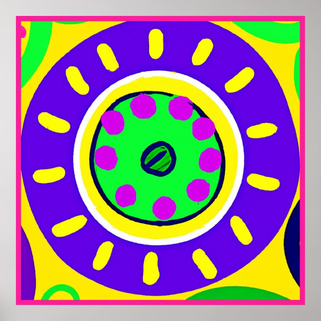 Colourful Nature's Palette Pattern Poster (Front)