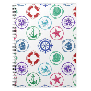 Colourful Nautical Pattern Notebook