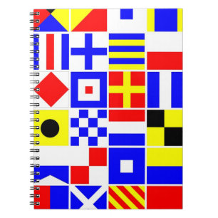 Colourful Nautical Signal Flags Pattern Notebook