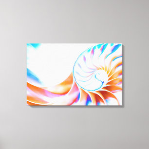 Colourful Nautilus Canvas Print