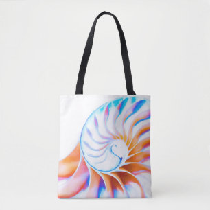 Colourful Nautilus Tote Bag