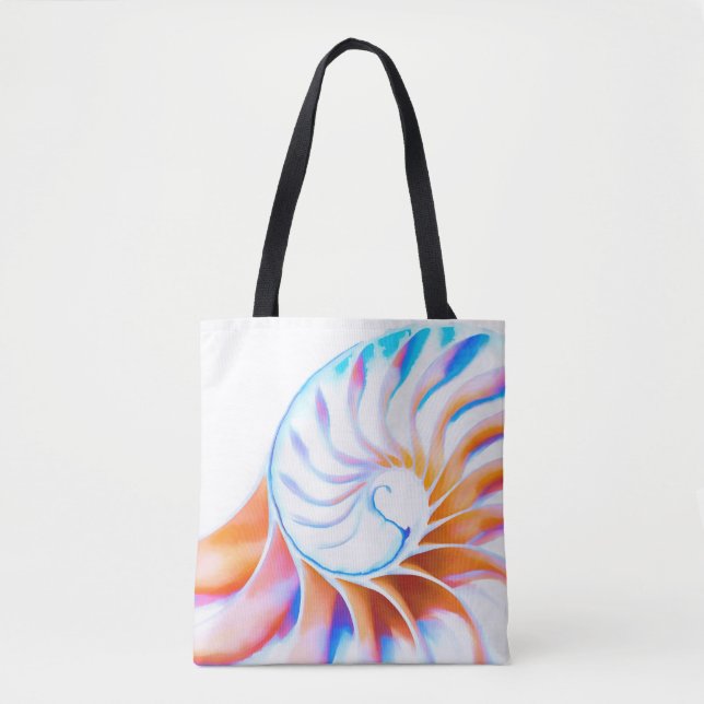 Colourful Nautilus Tote Bag (Front)