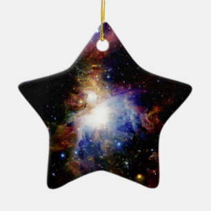 Colourful Nebula Ceramic Tree Decoration
