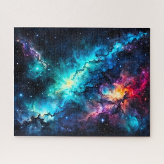 Colourful Nebula Galaxy Outer Space Jigsaw Puzzle (Horizontal)