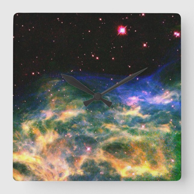 Colourful Nebula Wall Clock (Front)