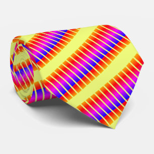 Colourful Neck Tie Neon Colours Rainbow