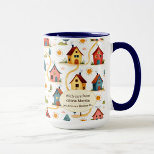 Colourful Neighbourhood Houses Realtor Mug