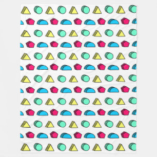 Colourful Neo Memphis Style Pattern 02 Fleece Blanket