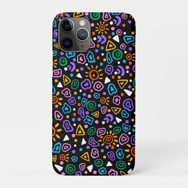 Colourful Neon Abstract Phone Case  (Back)