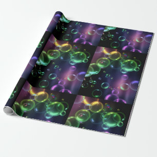 Colourful Neon Bubbles Wrapping Paper
