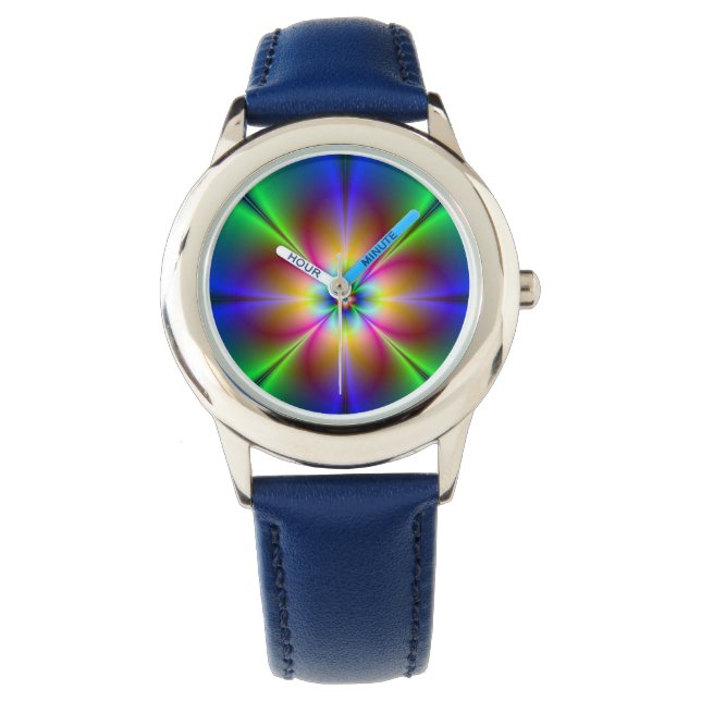Colourful Neon Daisy Watch (Front)