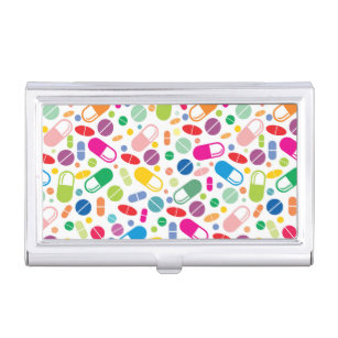 Colourful Neon Drug Pattern Business Card Holder