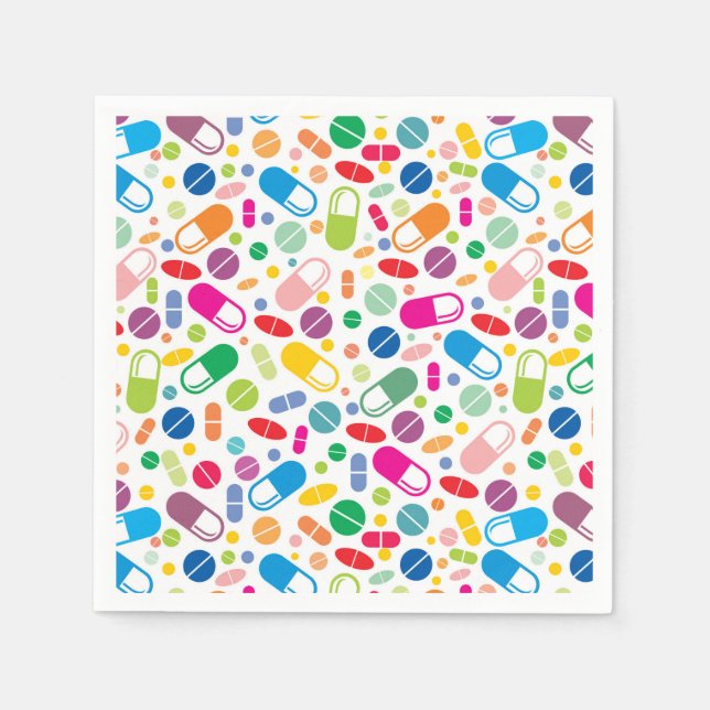 Colourful Neon Drug Pattern Napkin (Front)