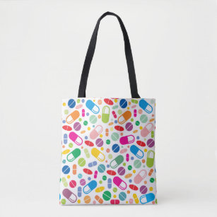 Colourful Neon Drug Pattern Tote Bag