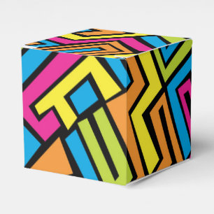 Colourful Neon Graffiti Street Art Pattern  Favour Box