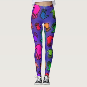 Colourful Neon Hands Leggings