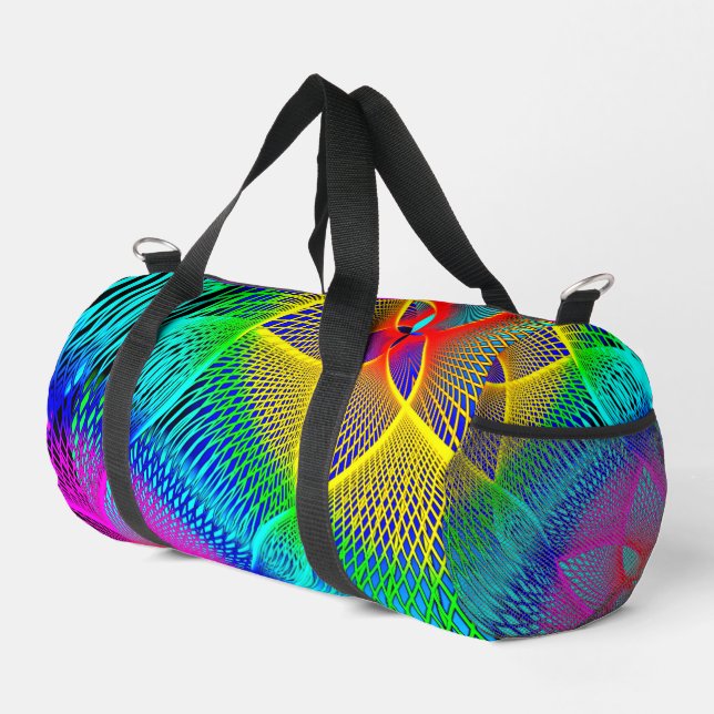 Colourful Neon Lights Duffle Bag (Right Corner)