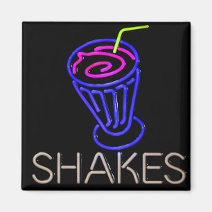 Colourful Neon Milkshake Magnet