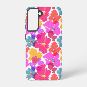 Colourful Neon Modern Flower Pattern Samsung Galaxy Case