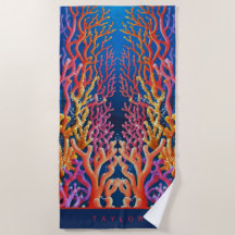 Colourful Neon Orange Ocean Coral Personalised