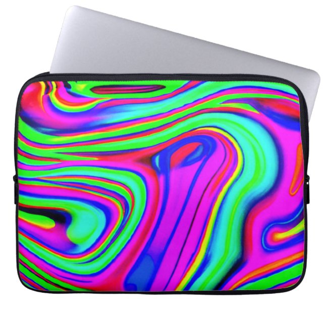 Colourful Neon Patterns. Buy Now Laptop Sleeve (Front)