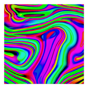 Colourful Neon Patterns. Buy Now Poster