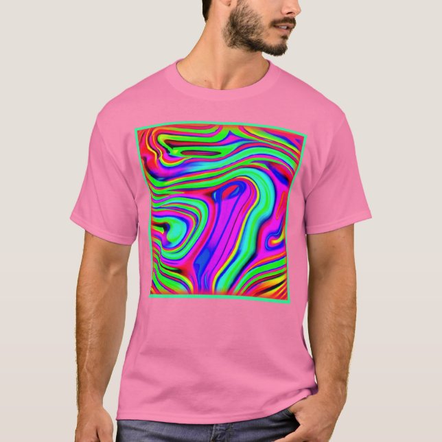 Colourful Neon Patterns. Buy Now T-Shirt (Front)