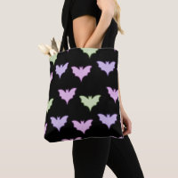 Colourful Neon Pink Purple Green Bats Halloween
