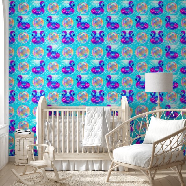 Colourful neon rubber ducky wallpaper fun rainbow  (Kids)