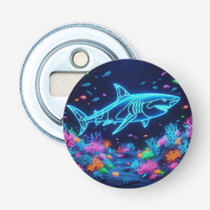 Colourful neon shark  bottle opener